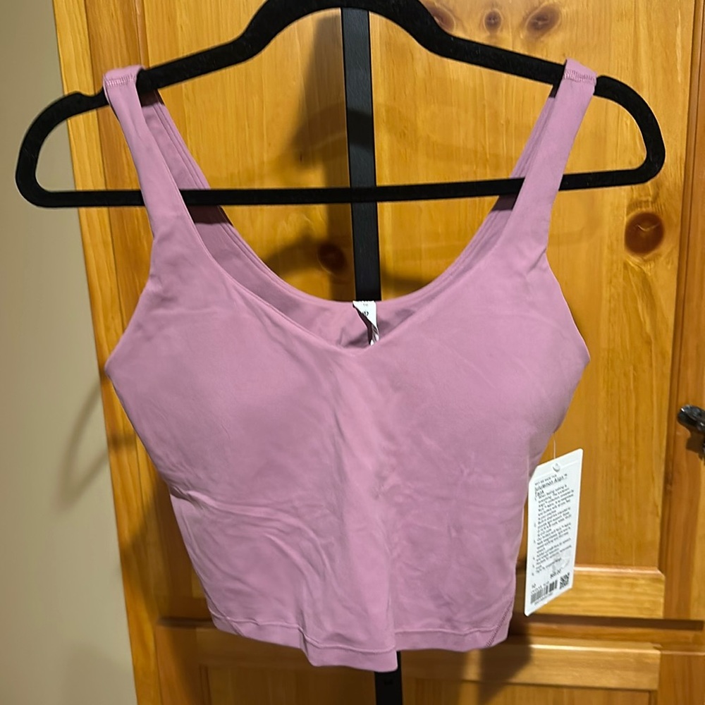 lululemon athletica Mauve/Pink Tank Cropped Sports Top